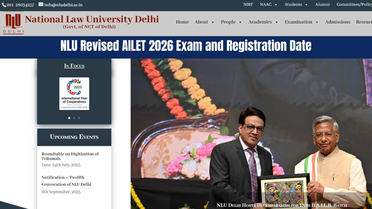 NLU Revised AILET 2026 Exam and Registration Date